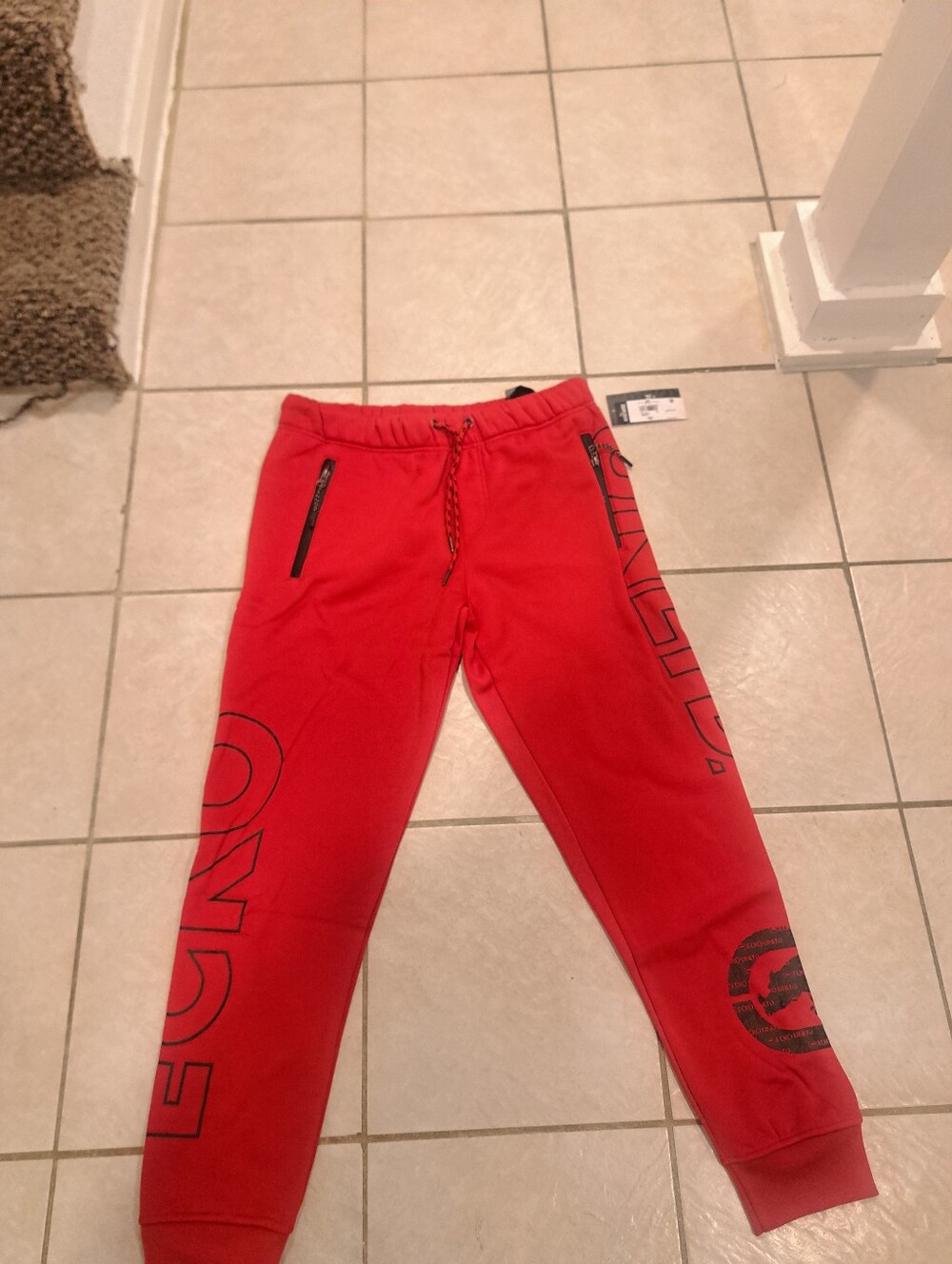 NWT Ecko Unlimited Men's streetwear rhino logo graphic jogging pants Sz Medium